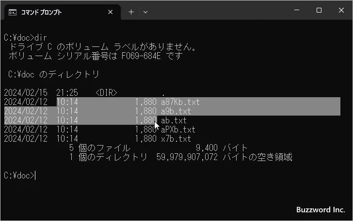 選択範囲をコピーする(1)