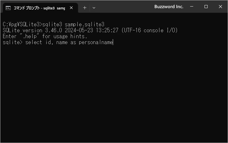 長いSQL文を分割して入力する(2)