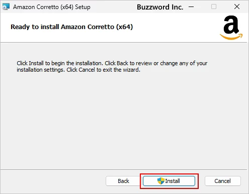 Amazon Correttoのインストール(5)