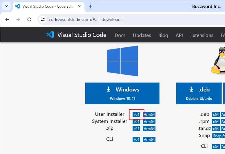 Visual Studio Codeをダウンロードする(4)